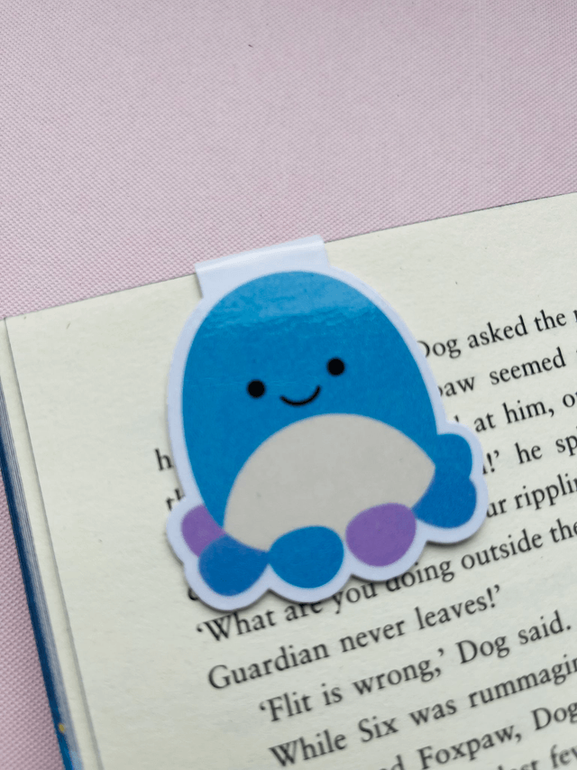 ‘Octopus’ Squish magnetic bookmark