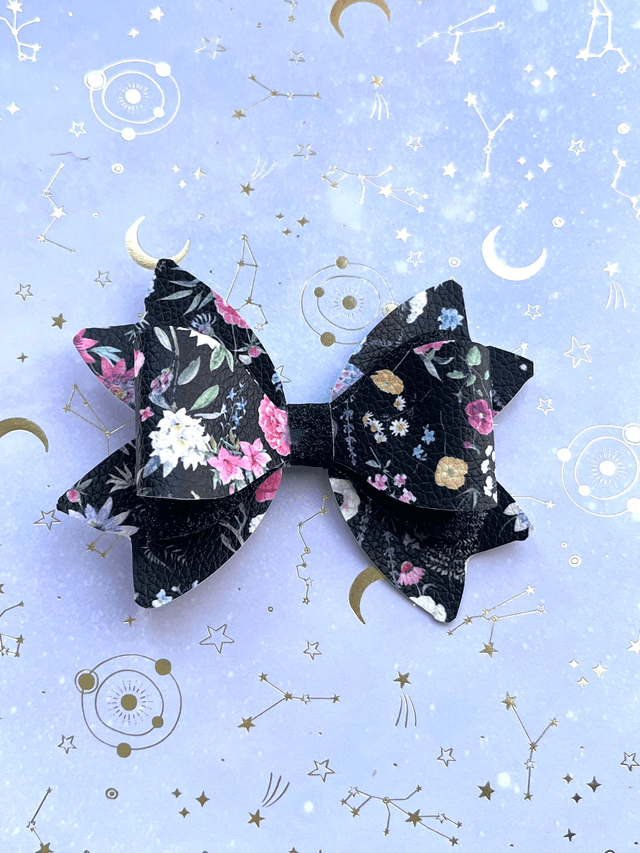 Midnight flowers bow