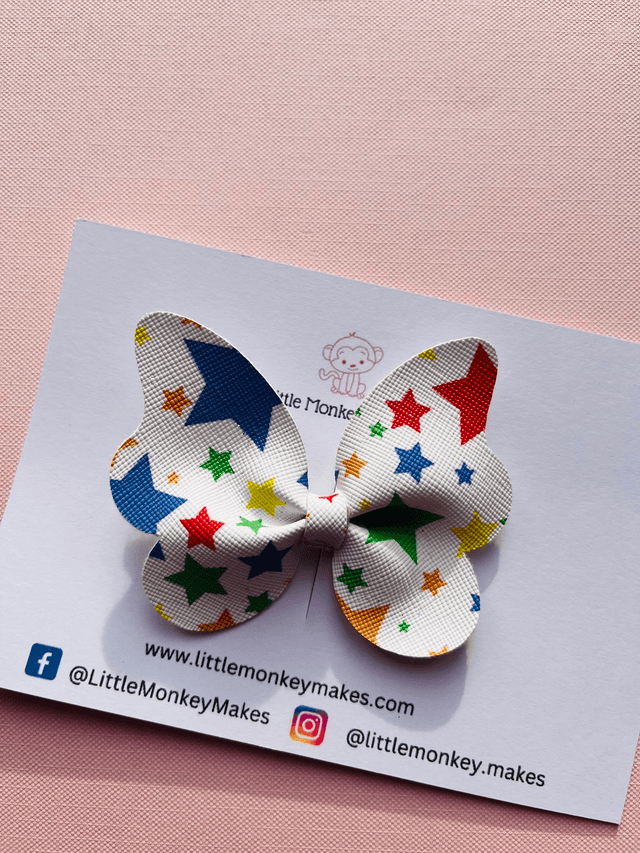 Rainbow star butterfly bow
