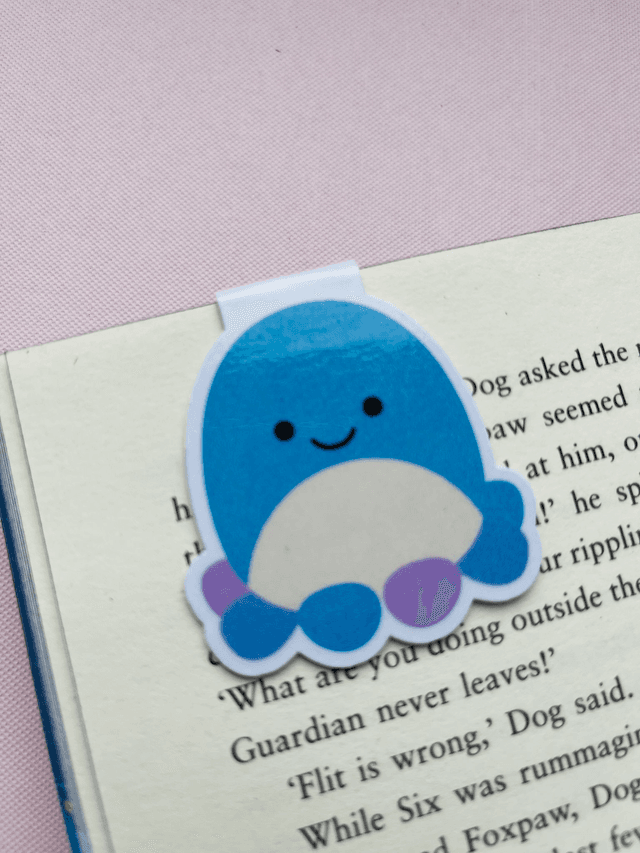 ‘Octopus’ Squish magnetic bookmark